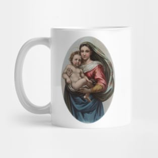 raphael's sistine madonna Mug